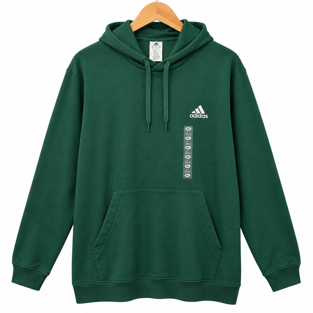 Adidas Hoodie Sweatshirt Mens Big & Tall 3XLT Green Feelcozy HD Fleece NWT